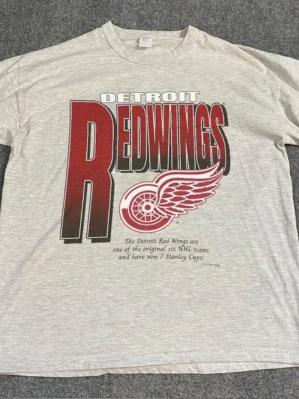 Vintage Detroit Red Wings Hockey Shirt, 90s NHL Detroit Red Wings Shirt tee